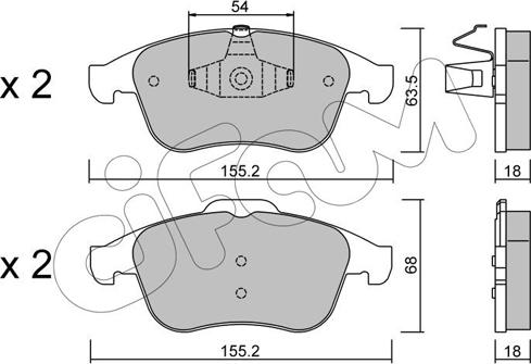 Cifam 822-803-2 - Kit de plaquettes de frein, frein à disque cwaw.fr