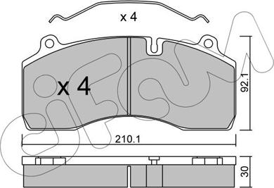 Cifam 822-807-0 - Kit de plaquettes de frein, frein à disque cwaw.fr