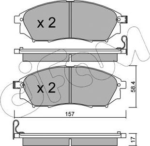 Cifam 822-819-0 - Kit de plaquettes de frein, frein à disque cwaw.fr