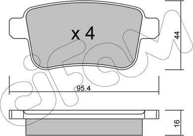 Cifam 822-814-0 - Kit de plaquettes de frein, frein à disque cwaw.fr