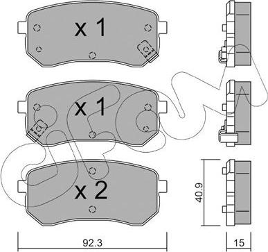 Cifam 822-815-0 - Kit de plaquettes de frein, frein à disque cwaw.fr