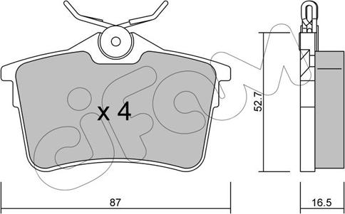 Cifam 822-816-0 - Kit de plaquettes de frein, frein à disque cwaw.fr