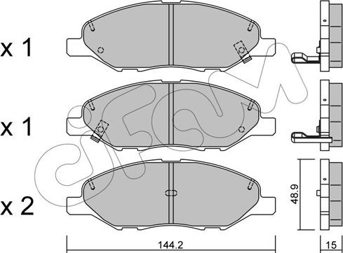 Cifam 822-811-0 - Kit de plaquettes de frein, frein à disque cwaw.fr