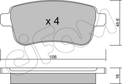 Cifam 822-818-0 - Kit de plaquettes de frein, frein à disque cwaw.fr