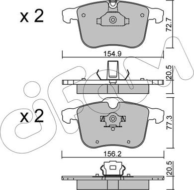 Cifam 822-813-0 - Kit de plaquettes de frein, frein à disque cwaw.fr