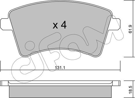 Cifam 822-812-0 - Kit de plaquettes de frein, frein à disque cwaw.fr