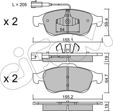 Cifam 822-817-1 - Kit de plaquettes de frein, frein à disque cwaw.fr