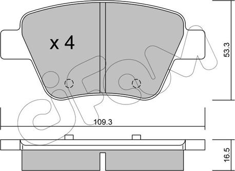 Cifam 822-889-0 - Kit de plaquettes de frein, frein à disque cwaw.fr