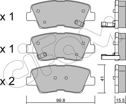 Cifam 822-886-0 - Kit de plaquettes de frein, frein à disque cwaw.fr