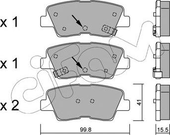 Cifam 822-886-1 - Kit de plaquettes de frein, frein à disque cwaw.fr