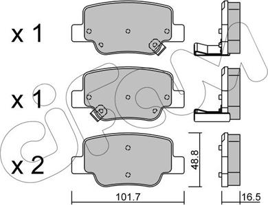 Cifam 822-880-0 - Kit de plaquettes de frein, frein à disque cwaw.fr