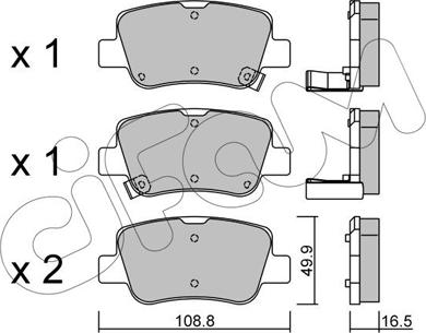 Cifam 822-881-0 - Kit de plaquettes de frein, frein à disque cwaw.fr