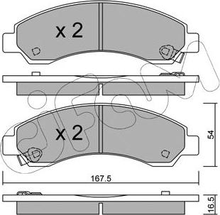 Cifam 822-888-0 - Kit de plaquettes de frein, frein à disque cwaw.fr