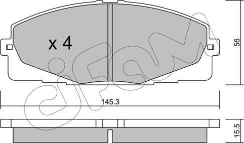 Cifam 822-883-0 - Kit de plaquettes de frein, frein à disque cwaw.fr