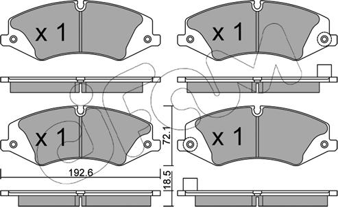 Cifam 822-836-6 - Kit de plaquettes de frein, frein à disque cwaw.fr