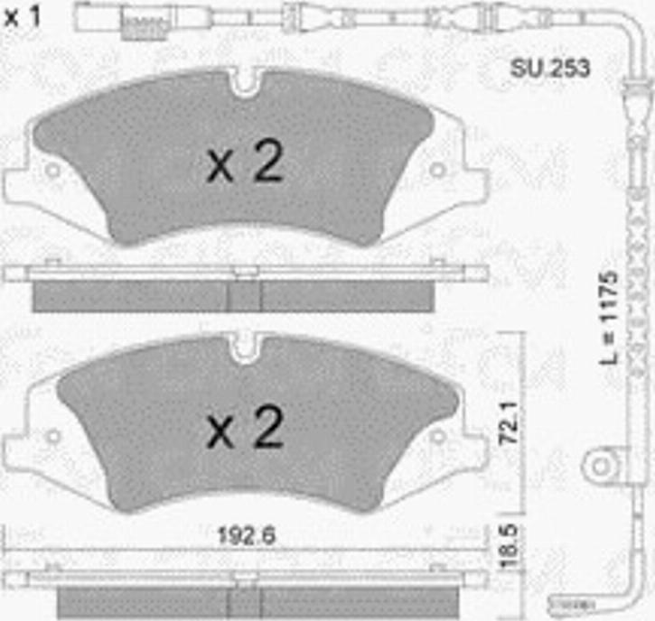 Cifam 8228360K - Kit de plaquettes de frein, frein à disque cwaw.fr