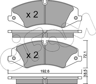 Cifam 822-836-0 - Kit de plaquettes de frein, frein à disque cwaw.fr