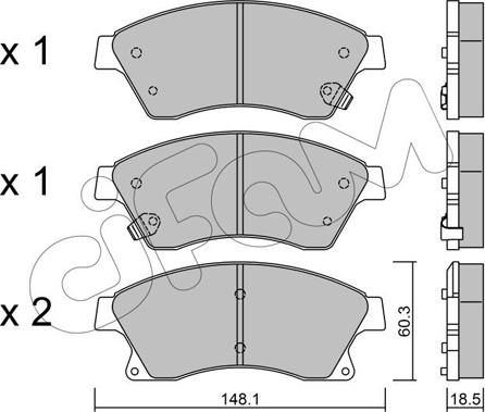 Cifam 822-838-0 - Kit de plaquettes de frein, frein à disque cwaw.fr