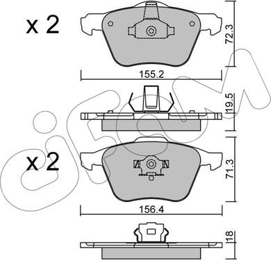 Cifam 822-833-0 - Kit de plaquettes de frein, frein à disque cwaw.fr