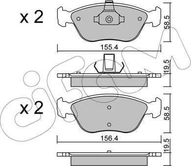 Cifam 822-832-0 - Kit de plaquettes de frein, frein à disque cwaw.fr