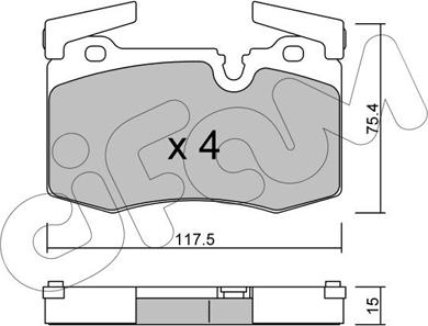 Cifam 822-829-0 - Kit de plaquettes de frein, frein à disque cwaw.fr