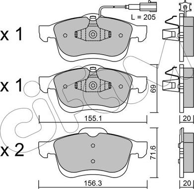 Cifam 822-824-0 - Kit de plaquettes de frein, frein à disque cwaw.fr