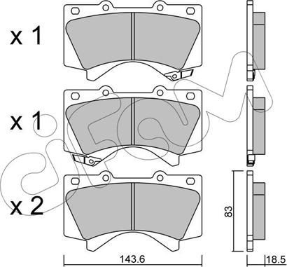 Cifam 822-821-0 - Kit de plaquettes de frein, frein à disque cwaw.fr