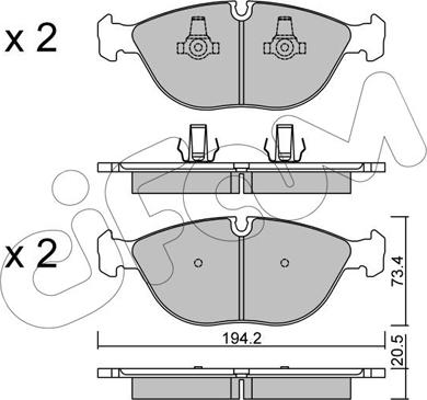 Cifam 822-828-0 - Kit de plaquettes de frein, frein à disque cwaw.fr