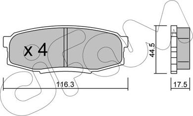 Cifam 822-822-0 - Kit de plaquettes de frein, frein à disque cwaw.fr