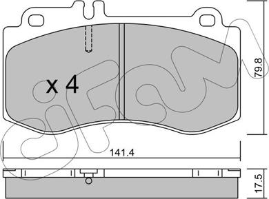 Cifam 822-827-0 - Kit de plaquettes de frein, frein à disque cwaw.fr