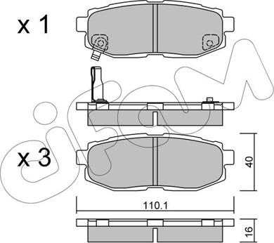 Cifam 822-875-0 - Kit de plaquettes de frein, frein à disque cwaw.fr