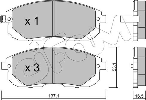 Cifam 822-876-0 - Kit de plaquettes de frein, frein à disque cwaw.fr