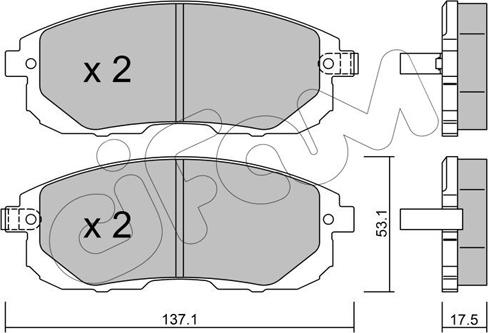 Cifam 822-876-1 - Kit de plaquettes de frein, frein à disque cwaw.fr