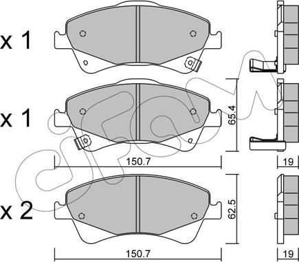 Cifam 822-878-0 - Kit de plaquettes de frein, frein à disque cwaw.fr