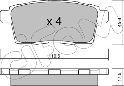 Cifam 822-873-0 - Kit de plaquettes de frein, frein à disque cwaw.fr