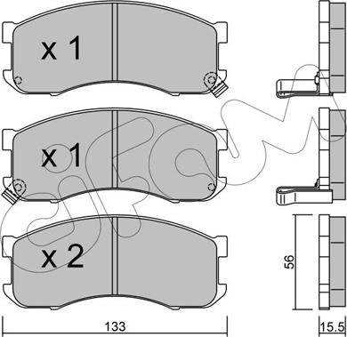 Cifam 822-394-0 - Kit de plaquettes de frein, frein à disque cwaw.fr