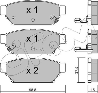 Cifam 822-396-0 - Kit de plaquettes de frein, frein à disque cwaw.fr