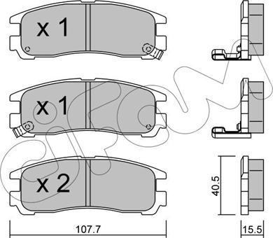 Cifam 822-398-0 - Kit de plaquettes de frein, frein à disque cwaw.fr