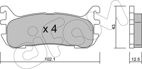 Cifam 822-393-0 - Kit de plaquettes de frein, frein à disque cwaw.fr