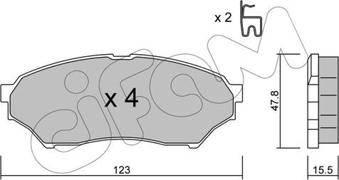 Cifam 822-397-0 - Kit de plaquettes de frein, frein à disque cwaw.fr