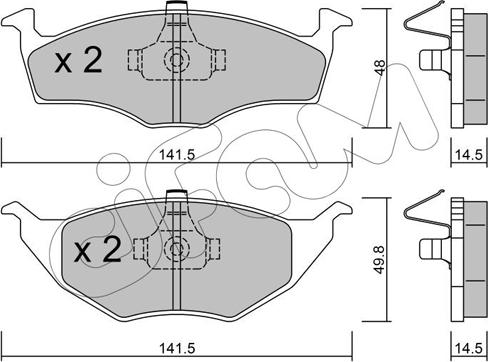 Cifam 822-345-0 - Kit de plaquettes de frein, frein à disque cwaw.fr