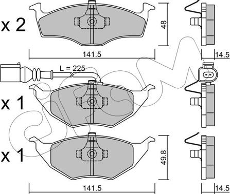 Cifam 822-345-1 - Kit de plaquettes de frein, frein à disque cwaw.fr