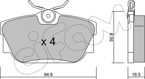 Cifam 822-346-0 - Kit de plaquettes de frein, frein à disque cwaw.fr