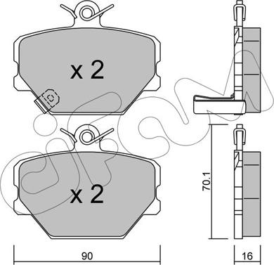 Cifam 822-341-0 - Kit de plaquettes de frein, frein à disque cwaw.fr