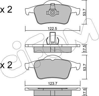 Cifam 822-348-0 - Kit de plaquettes de frein, frein à disque cwaw.fr