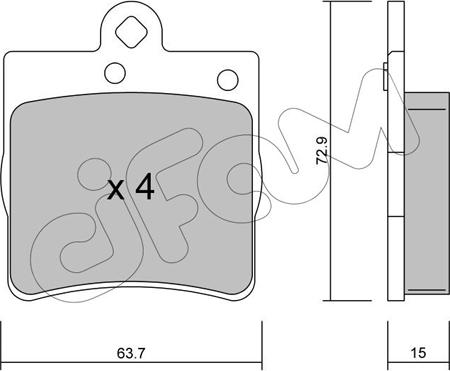 Cifam 822-343-0 - Kit de plaquettes de frein, frein à disque cwaw.fr