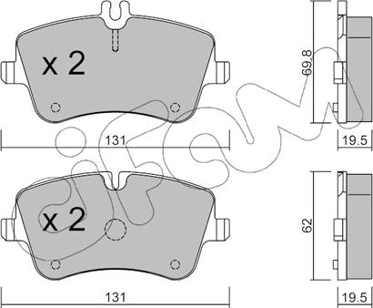 Cifam 822-342-0 - Kit de plaquettes de frein, frein à disque cwaw.fr