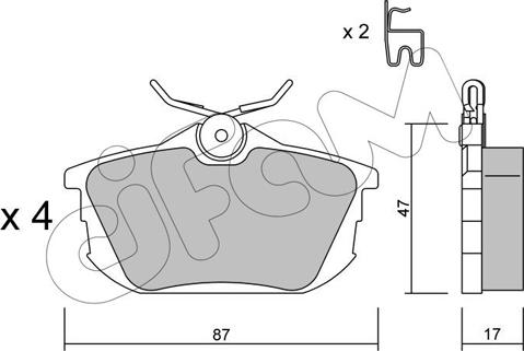 Cifam 822-347-0 - Kit de plaquettes de frein, frein à disque cwaw.fr