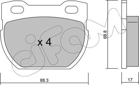 Cifam 822-354-1 - Kit de plaquettes de frein, frein à disque cwaw.fr