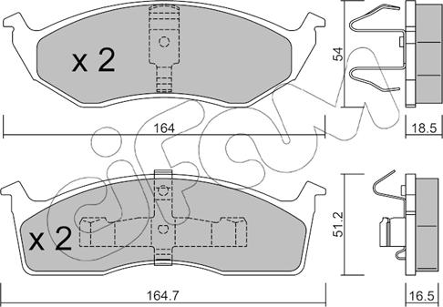 Cifam 822-356-0 - Kit de plaquettes de frein, frein à disque cwaw.fr